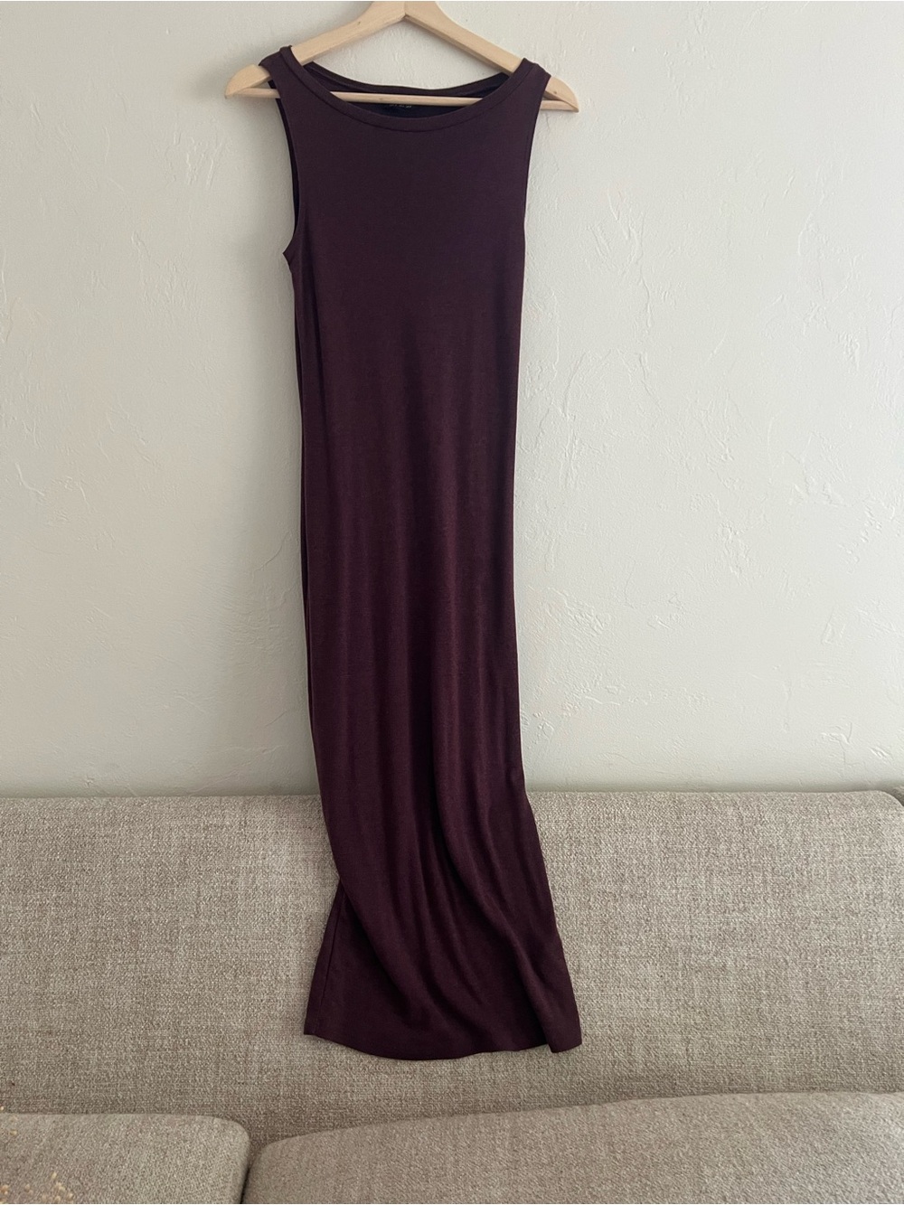 Topshop Maroon Sleeveless Maxi Dress